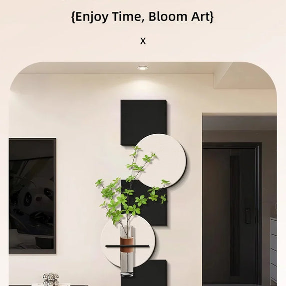 Modern Hydroponics Green Plants LED Decorative Paintings Home Decor Living Room Bedroom Entrance Hallway Sandstone Mural Lights