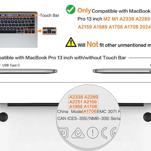 Laptop case for MacBook Air 13 Cover 2018-2023 A2337 M1 A2179 A1932 Plastic Hard Shell MacBook Pro 14 A2992 M2 A2918 A2779 A2442