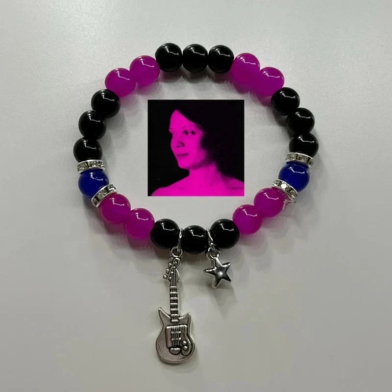 2Pcs/set Fashion Couple Beads Bracelet Tv Girl Matching Bracelets Who Really Cares Album Inspired Bracelets Friends Jewelry Gift
