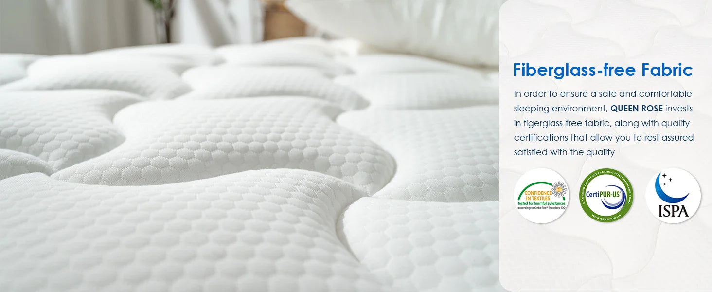 Queen Mattress, 12 Inch Hybrid Mattress in A Box, Gel Memory Foam & Individually Pocket Innerspring Hybrid Bed, Mattress