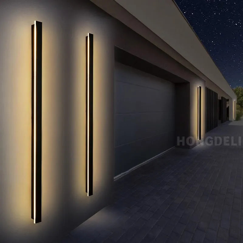 Waterproof outdoor wall light LED long wall light IP65 aluminum Garden villa porch decorative light 110V 220V outdoor  lighting