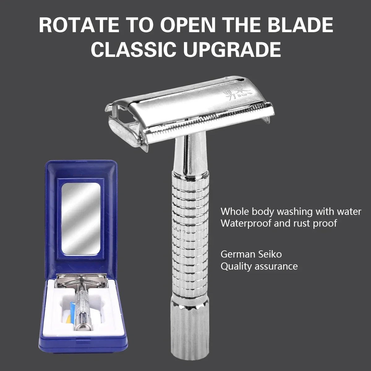 Double Edge Safety Razor for Unisex Safety Razor with a Delicate Box Holder With Blade Professional Barber Styling Accessories