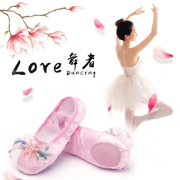 Lovely Princess Dance Soft Soled Ballet Shoe Children Girls Cat Claw Chinese Ballerina Exercises Shoes