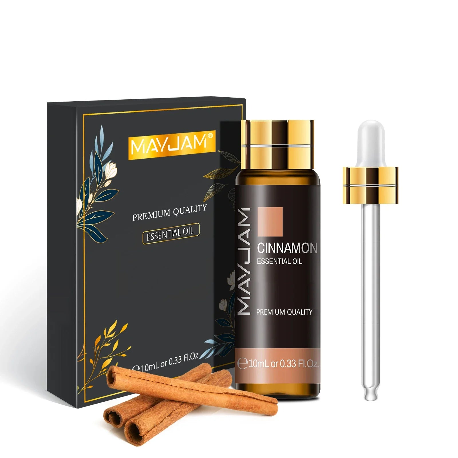 MAYJAM 10ml Pure Essential Oil Lavender Eucalyptus Vanilla Sandalwood Jasmine Bergamot Lemongrass Cinnamon Grapefruit 1pc