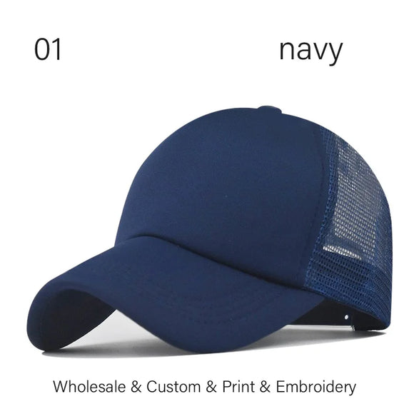 SLECKTON Custom LOGO Embroidery Baseball Cap for Women and Men DIY Print Mens Mesh Cap Fashion Summer Sun Hat Unisex Wholesale