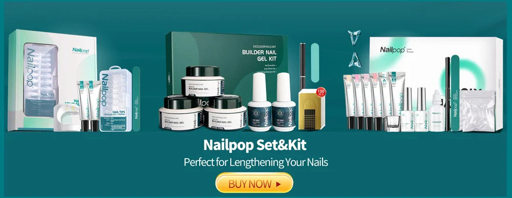 Nailpop XXL Coffin Nail Tips Full Cover Extra Long Acrylic Extension System Clear Artificial False Nails Manicure Salon Supply