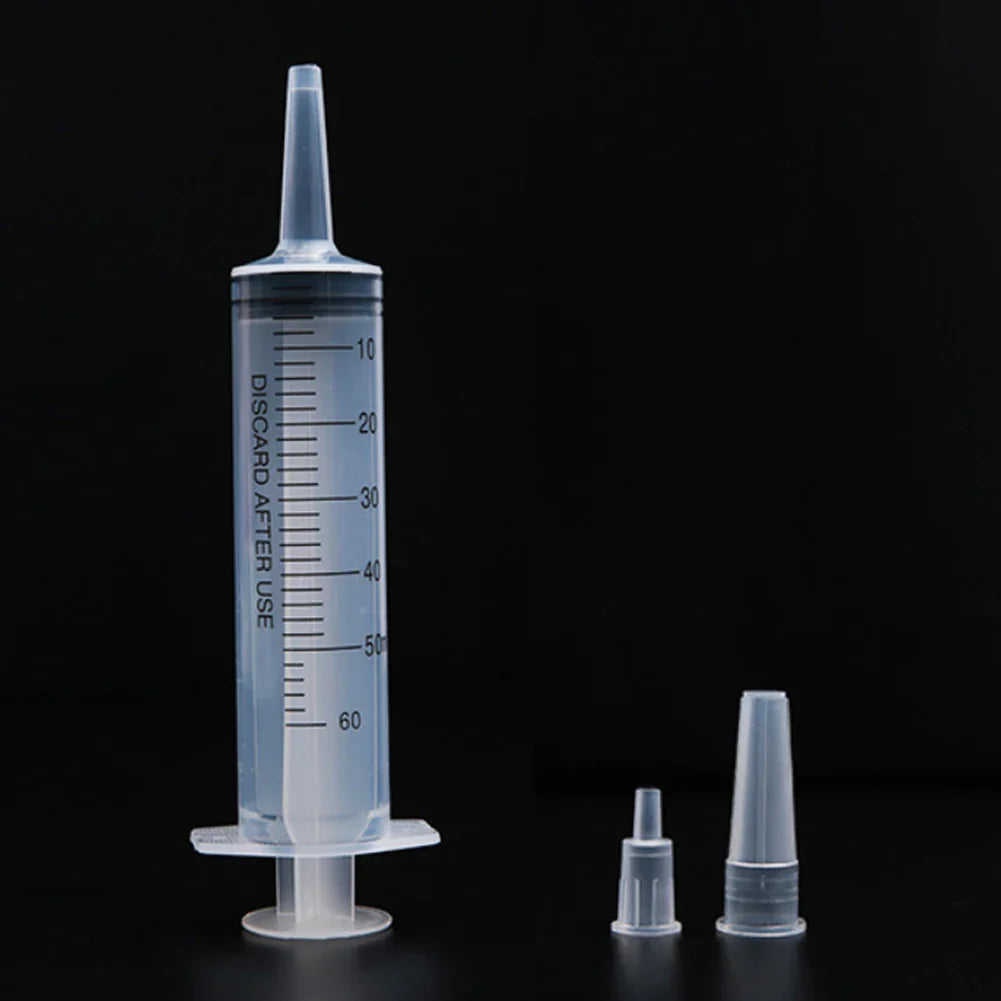 60ml/100ML Feeding Syringe Glue Filling Enema Syringe Nutrient Sterile Without Needle Watering for Industrial Hydroponics