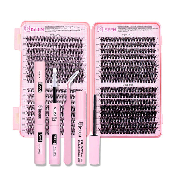 Individual Lashes Cluster C Curl Mix Lash Clusters 3D Wispy DIY Eyelash Extension Resuable Natural Lashes Eyelash Book
