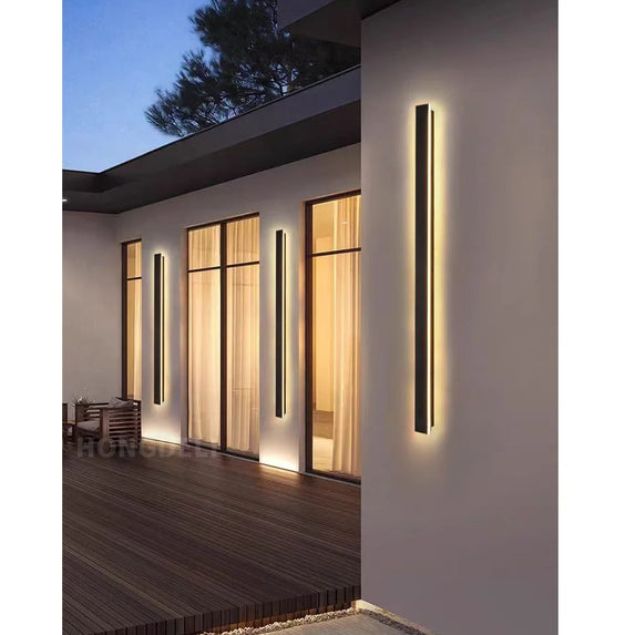Waterproof outdoor wall light LED long wall light IP65 aluminum Garden villa porch decorative light 110V 220V outdoor  lighting