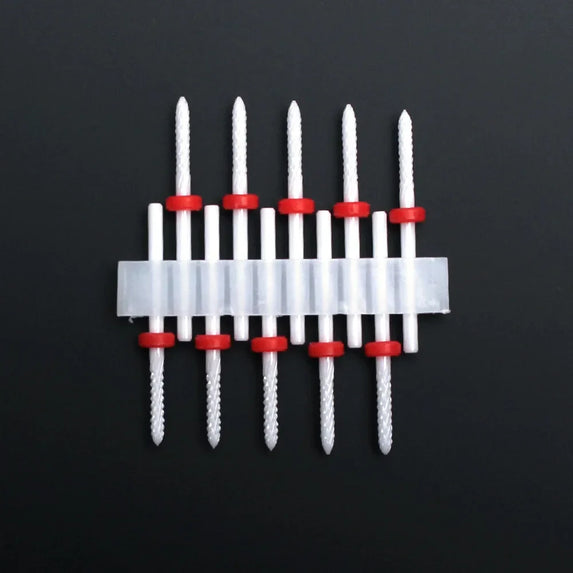 10pcs Ceramic Nail Drill Bits Set Milling Cutter for Manicure Drills Electric Nail Files Cuticle Remove Nail File Art Tools