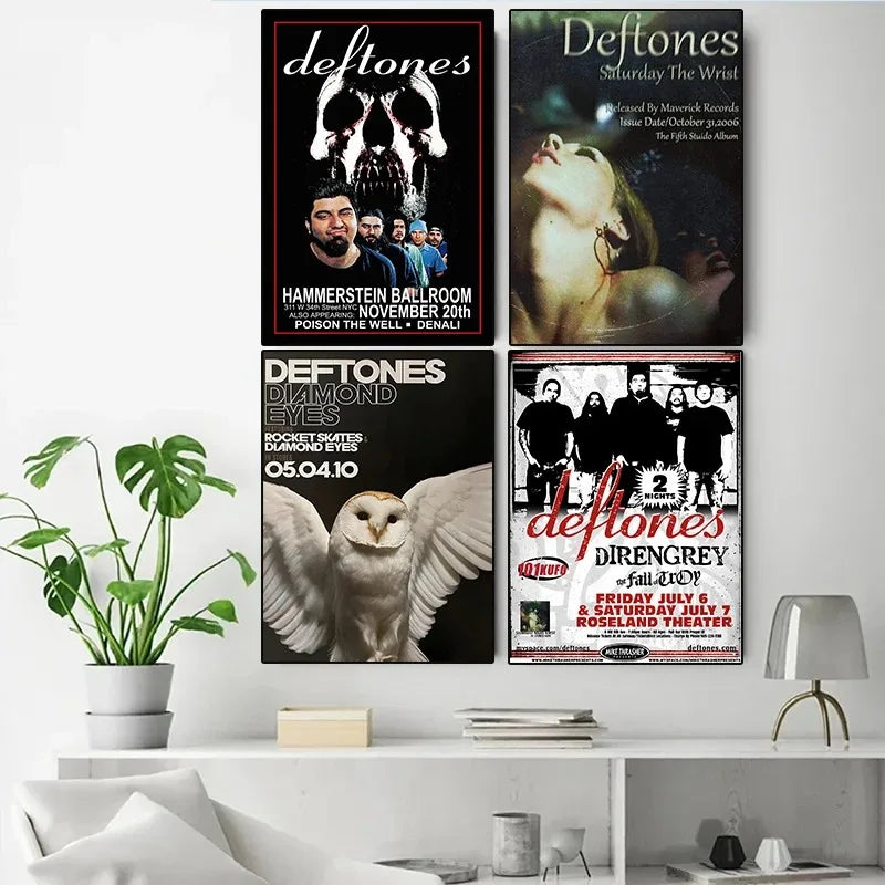 Retro Band Deftones Poster Aesthetics Classic Music Album Canvas Painting Wall Art Pictures Prints Home Decor Fans Gift Unframed