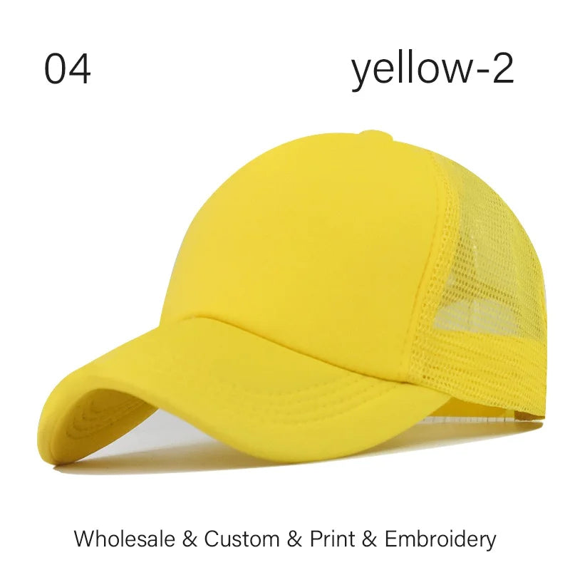SLECKTON Custom LOGO Embroidery Baseball Cap for Women and Men DIY Print Mens Mesh Cap Fashion Summer Sun Hat Unisex Wholesale