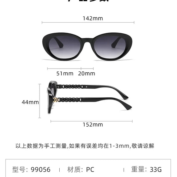 2025 Oval Sunglasses for Women Small Frame Luxury Designer High Quality Sunglass Men Fashion Lentes De Sol Mujer Gafas