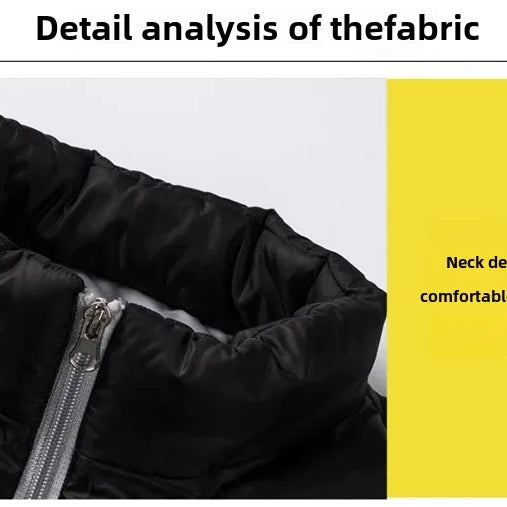 Casual Slim Fit Cotton Coat For Men And Women 2021 Winter Thickened Padded Jacket Fashionable Stand Collar Student Style