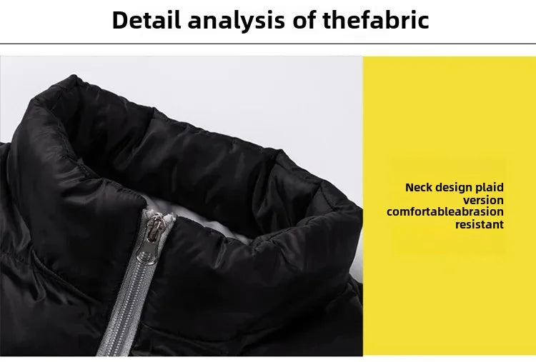 Casual Slim Fit Cotton Coat For Men And Women 2021 Winter Thickened Padded Jacket Fashionable Stand Collar Student Style