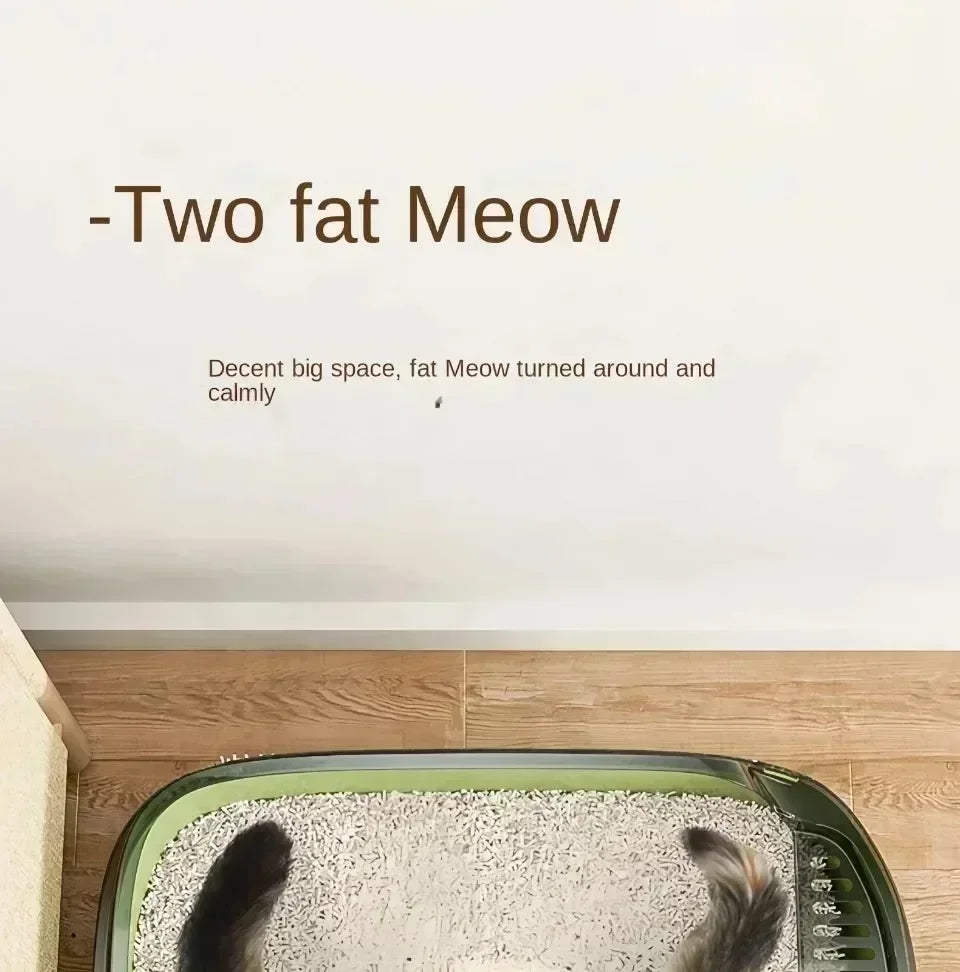 Kitty Sandbox Cat Litter Box Semi-enclosed Splashproof Cat Tray Cat Toilet Cleaning Basin Supplies Pet Toilet Kitten Tray Bedpan