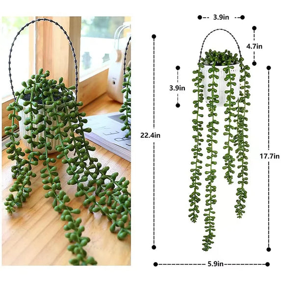 Hand Made Wicker Rattan Flower Planter Wall Hanging Wicker Rattam Basket Garden Vine Pot Plants Holder Garden Pots Wall Planter