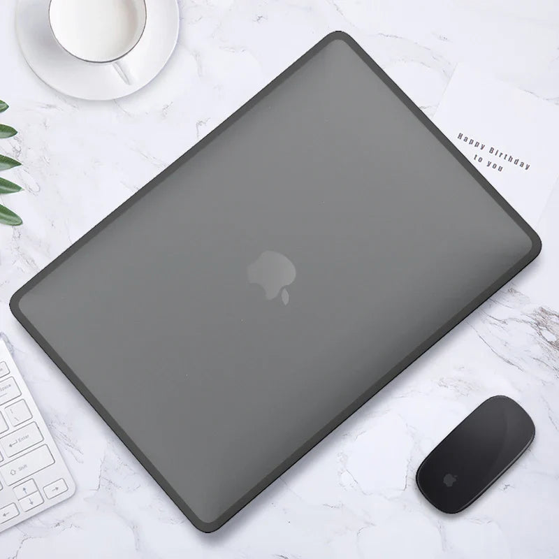 Laptop Case For 2022 MacBook M2 Pro 13 A2338 Cover with Cooling Holes TPU Edge PC Cover for 2023 M3 Pro 14 16.2 Air 15 Case