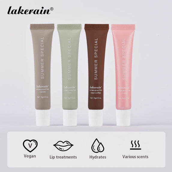 Summer Lip Balm Moisturizing Mirror Lip Gloss Lip Vanilla Mint Iced Coffee Cake Smell Lipstick Transparent Lip Oil  Makeup