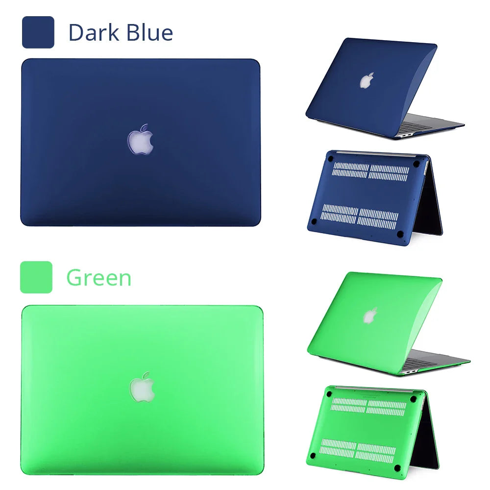 Crystal Matte Laptop Case For Macbook Air 13 A2337 13.6 A2681 For Chip Pro 13 A2338 For MacBook Pro 14 16 Case Protective Cover
