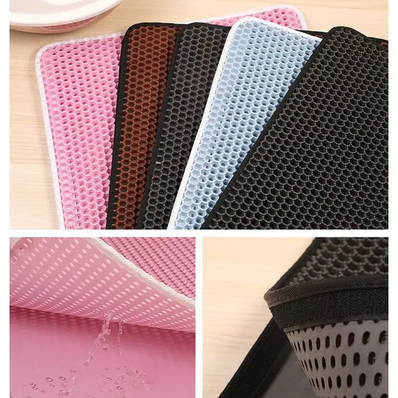 Cat Litter Mat With Gift Double Layer Waterproof Pet Litter Box Mat Non-slip Sand Cat Pad Washable Bed Mat Clean Pad Products