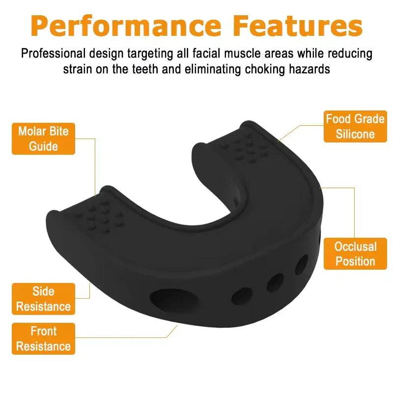 Silicone U Shape Jaw Line Exerciser Muscle Trainer Face Facial Neck Toning Jawline Jaw Chew Double Chin Reducer 40/50/60LBS