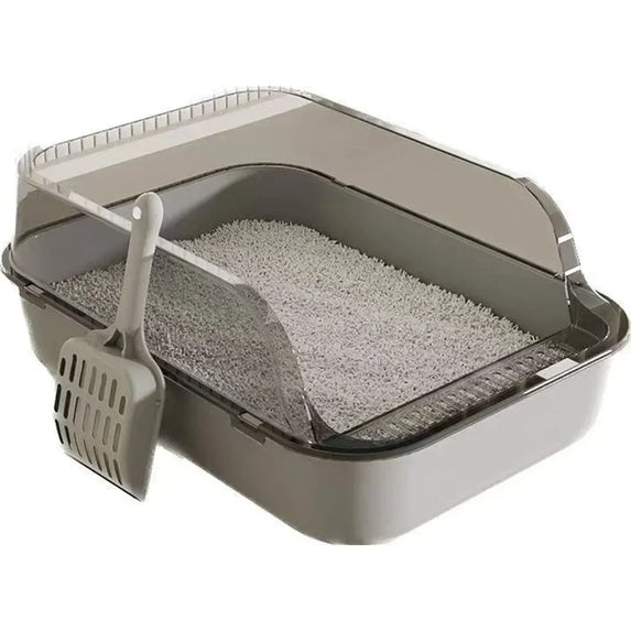 Kitty Sandbox Cat Litter Box Semi-enclosed Splashproof Cat Tray Cat Toilet Cleaning Basin Supplies Pet Toilet Kitten Tray Bedpan