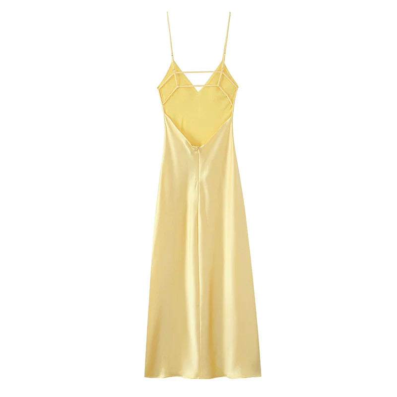 Sexy Solid Pleated Long Dress Women Elegant V Neck Sleeveless Suspender Backless Loose Robe Beach Party Ladies Maxi Gowns 2025