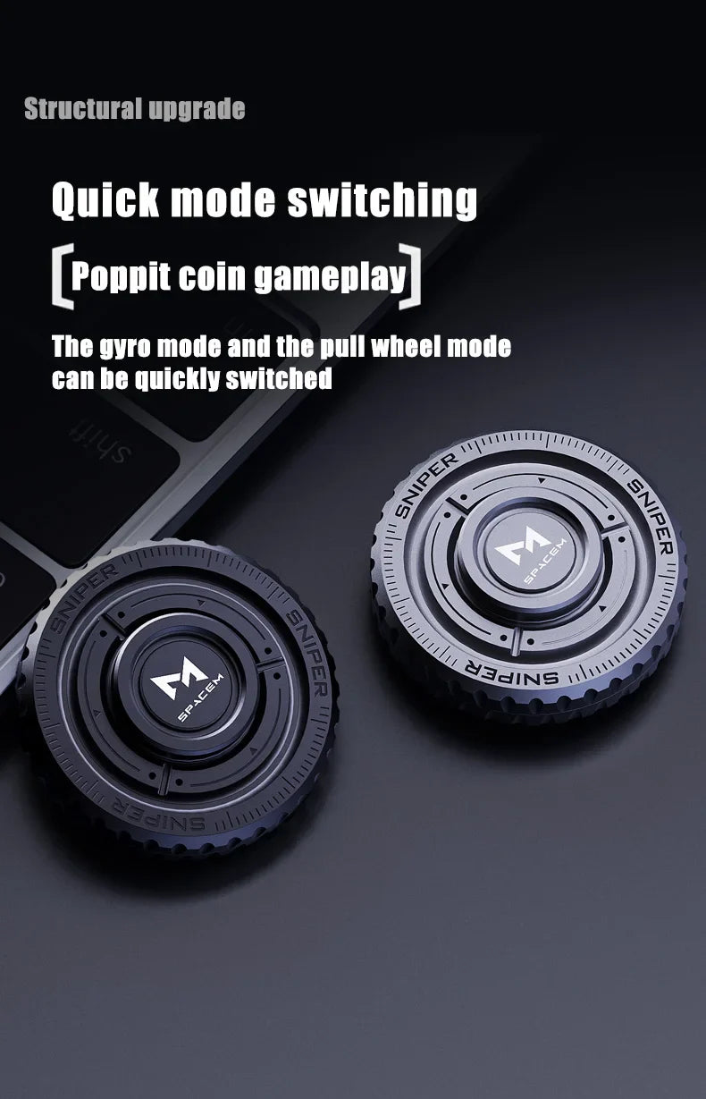 Fidget spinner Mechanical Coin Fingertip Stainless Steel EDC Anti-stress Fidget Slider Spinner Office Toys for Adult Gifts