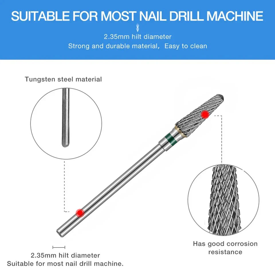 1pcs Carbide Nail Drill Bit Apparatus Nail Files Bits Electric Milling Cutter for Manicure Burr Drills Pedicure Tools
