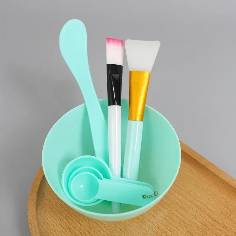 7pcs Facial Brush Mask Bowl Spoon Set Mask Brush Bar DIY Beauty Tools Mixing Tools Skin Care Makeup Supplies Woman Facial Tools