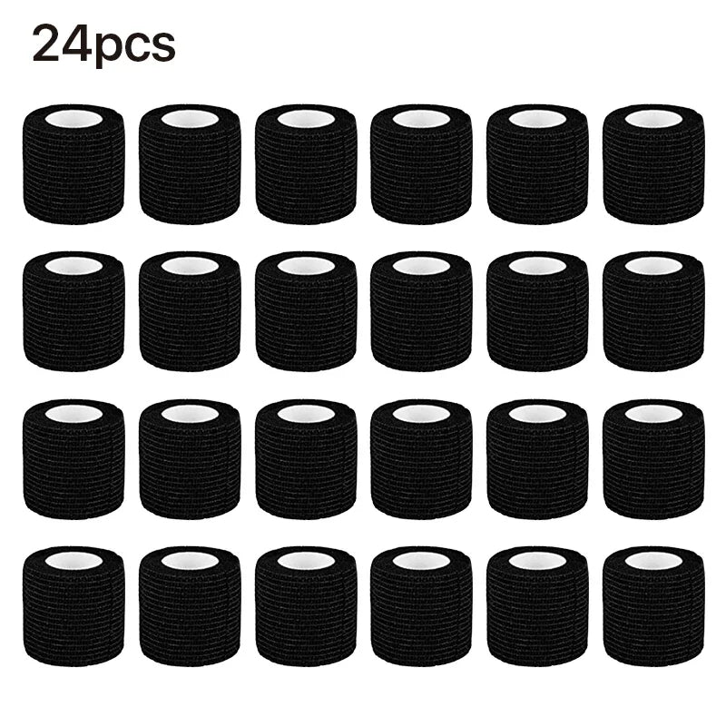 Factory  Wholesale 6/12/24/48pcs Tattoo Bandage Anti-slip Athletic Nonwoven Disposable Waterproof Self-adhesive Elastic Bandage