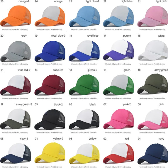 SLECKTON Custom LOGO Embroidery Baseball Cap for Women and Men DIY Print Mens Mesh Cap Fashion Summer Sun Hat Unisex Wholesale