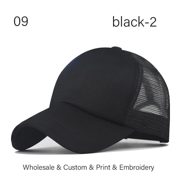 SLECKTON Custom LOGO Embroidery Baseball Cap for Women and Men DIY Print Mens Mesh Cap Fashion Summer Sun Hat Unisex Wholesale