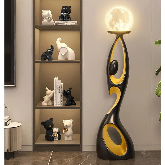 Home Art Decor,Light Luxury, Creative Living Room, TV Cabinet, Floor Decorative, Resin Abstract Sculpture, Housewarming Gift