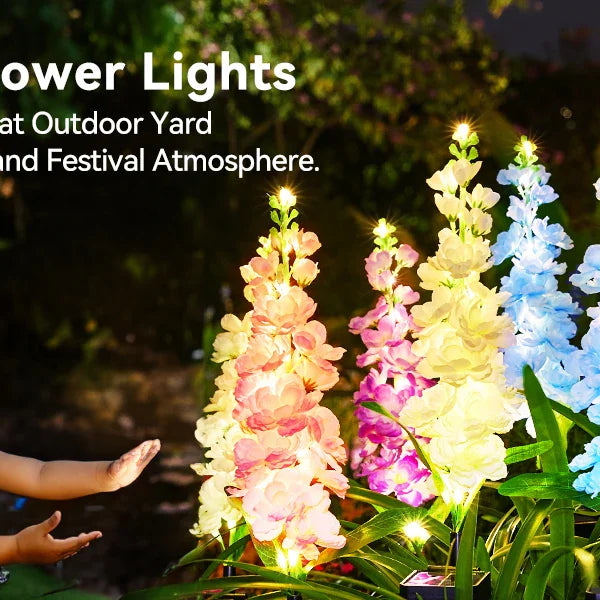 4 Pack Upgraded Solar Garden Lights with 36 LEDs, Solar Lights for Outside, Outdoor Solar Flowers Lights for Yard Patio