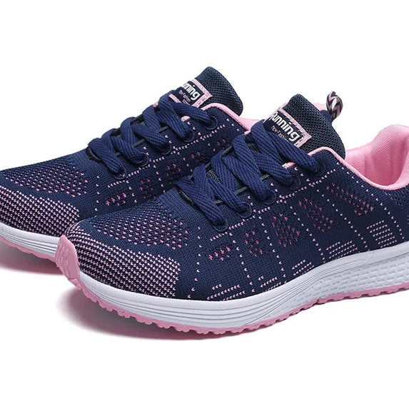 Women Casual Shoes Fashion Breathable Walking Mesh Flat Shoes Sneakers Women 2021 Gym Vulcanized Shoes White Female Footwear