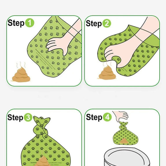 New Pet Biodegradable Trash Bag Dog Poop Bags Bulk Biobase Scented Poo Bag Degradable Cat Waste Bags Dog Poop Dispenser Gifts
