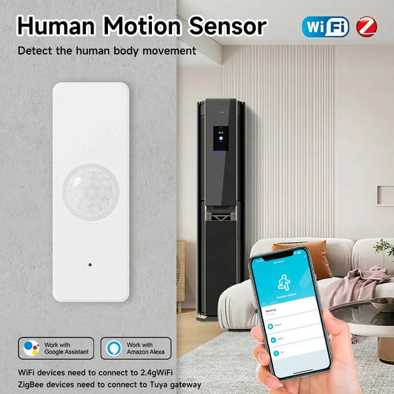 Tuya WiFi Zigbee PIR Motion Sensor Smart Home Human Body Infrared Detector Security Smart Life Works With Alexa Google Home