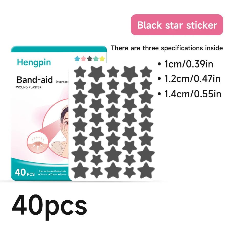 40/200Pcs Repair Acne Patch Fade Blemishes Pimple Marks Closed Acne Blemishes Hydrocolloid Star Shaped Cover Acne Pimple Patch