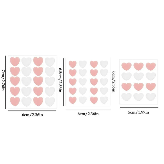 12/20 Counts Acne Care Patches Cute Pink Heart Shaped Acne Pimple Patches Invisible Acne Cover Treatment Stickers Skin Care
