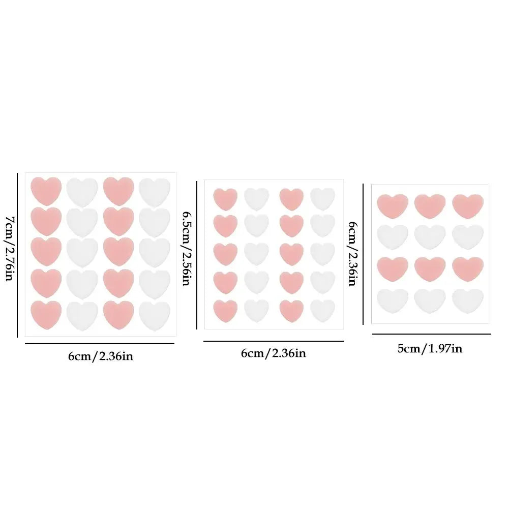 12/20 Counts Acne Care Patches Cute Pink Heart Shaped Acne Pimple Patches Invisible Acne Cover Treatment Stickers Skin Care