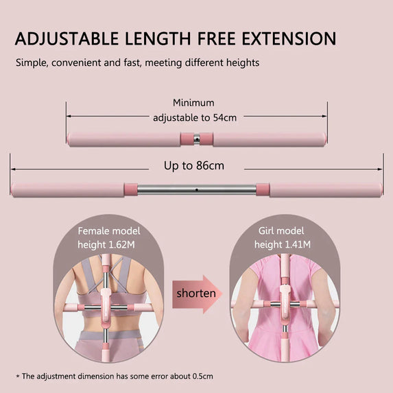 Hunchback Pilates Stick Standing Training Yoga Posture Corrector Stick Retractable for Adult Child Fitness Exercise Equipment