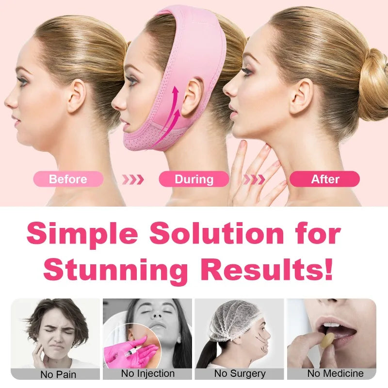 Thin Face Bandage V Face Lift Tightening Mask Facial Wrinkles Anti Sagging Facial Shaping Face Shield Improvement Double Chin