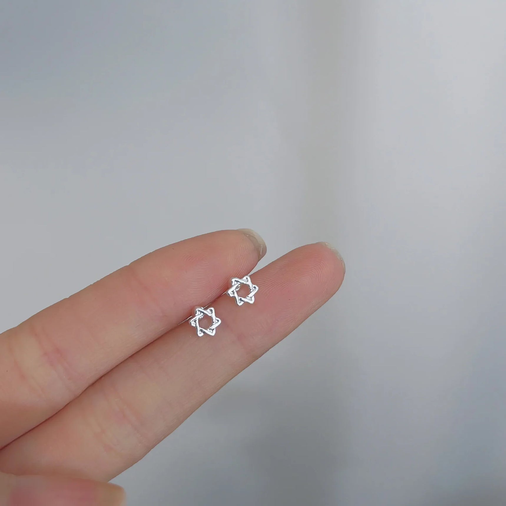 925 Silver Needles Silver Color Mini Star Heart Butterfly Stud Earrings for Women Hypoallergenic Daily Wear Ear Girls Pierc Gift