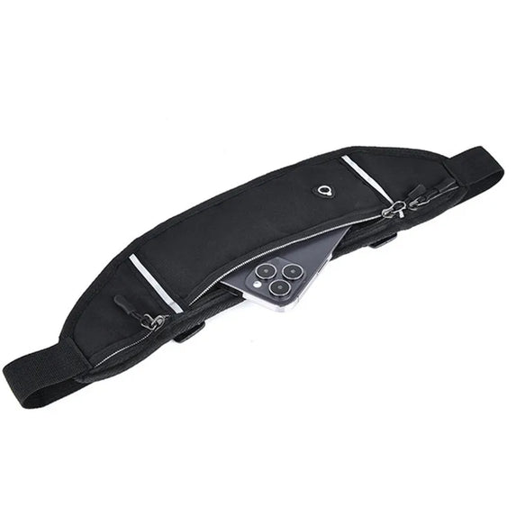 Running Waist Bag Lightweight Waterproof Reflective Strip Waist Fanny Pack Gym Sport Running Waist Pack Adjustable Elastic Strap