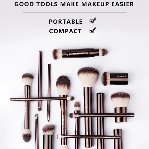 Hourglass Makeup Brush- No.20 Vanish Seamless Finish Foundation Brush Soft Fiber Hair Fashion Design Single Face Brush