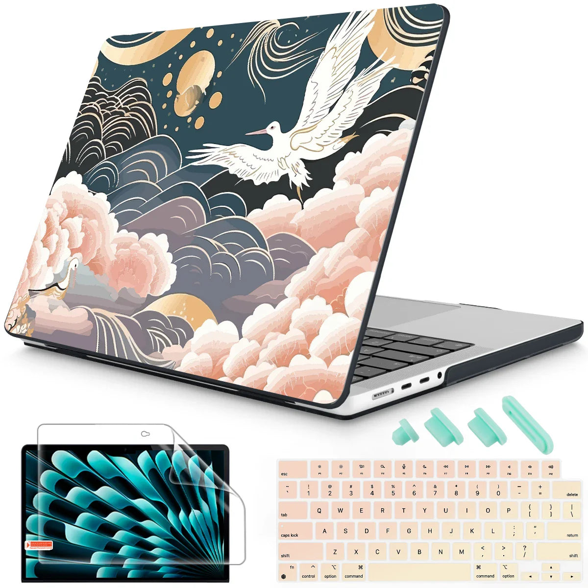 Unique Traditional Hard case for Macbook 2025 M4 A3240 Pro 14 16 M3 2024 M2 Air 13 A2681 Air 15 A2941 2023 Pro 13 A2338 M1 A2337