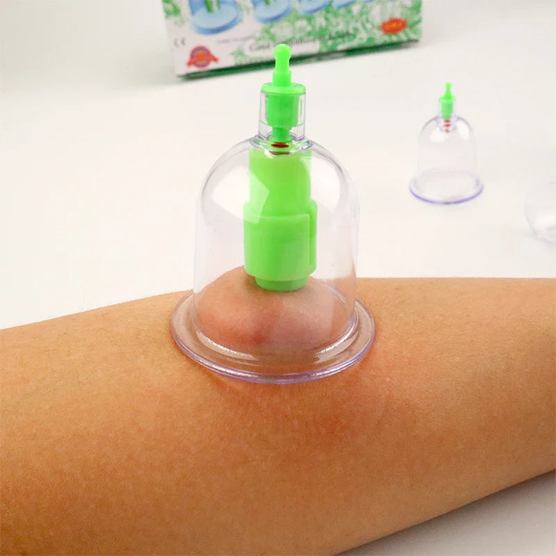 12/6 Pcs Jar Vacuum Cupping Cans Device for Massage Meridian Therapy Acupuncture Anti Cellulite Suction Cup Body Massage Cans