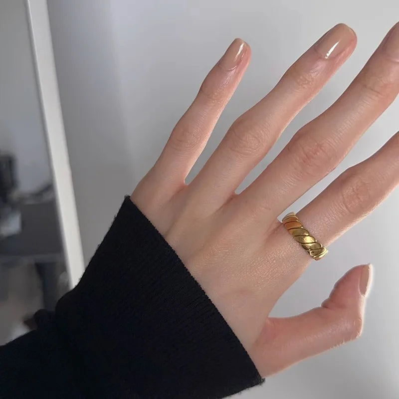 VENTFILLE 925 Sterling Silver Finger Rings New Fashion Creative Cross Hollow Chain Geometric Party Jewelry Gifts